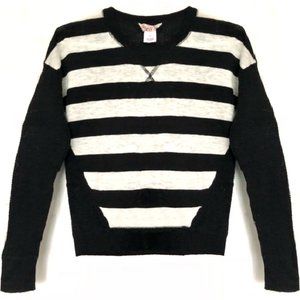 SO Black & White Striped Sweater